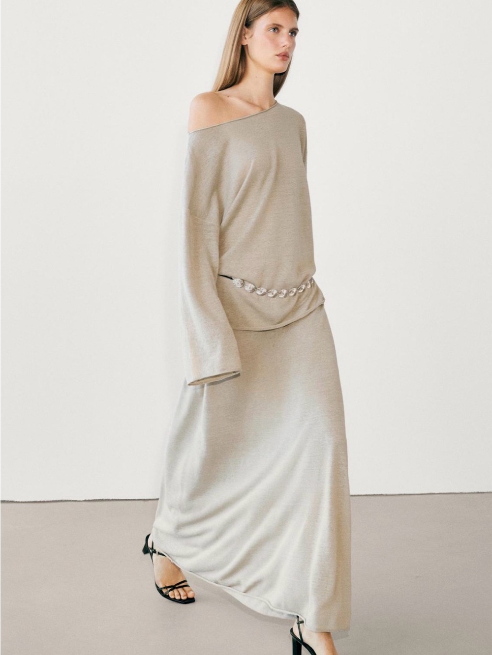 Massimo Dutti knit linen set